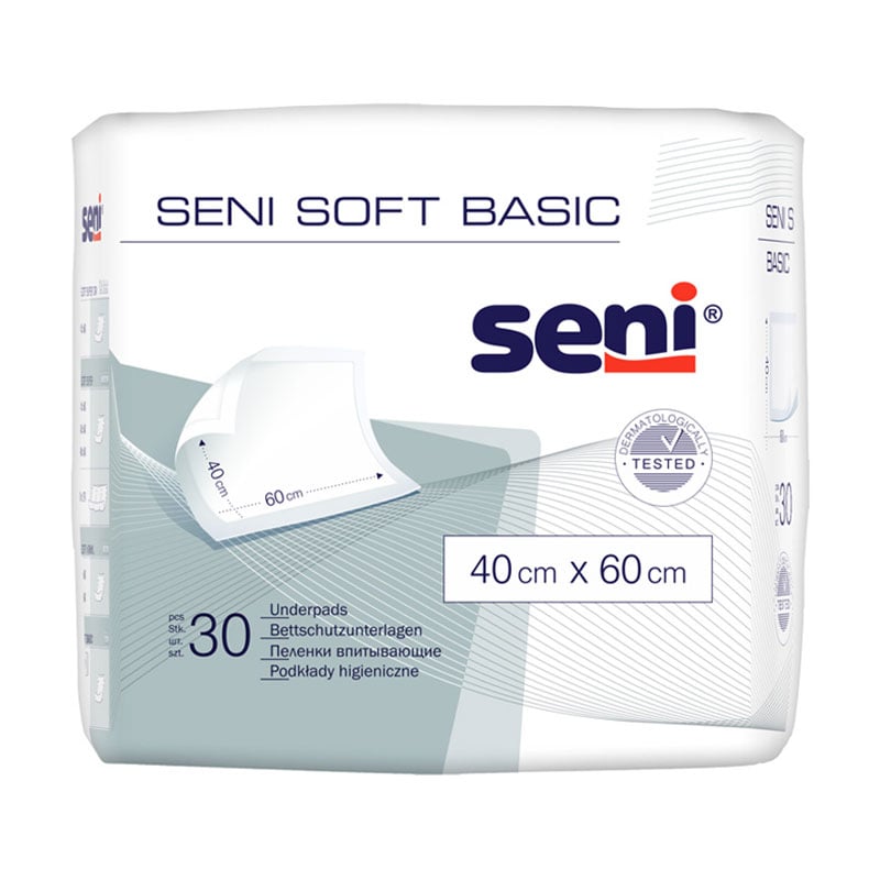 Пелюшки гігієнічні Seni Soft Basic 40*60, 30 шт